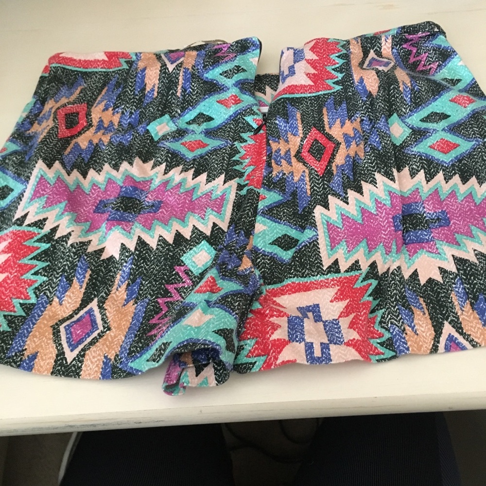 Under skies high wasted shorts colorful